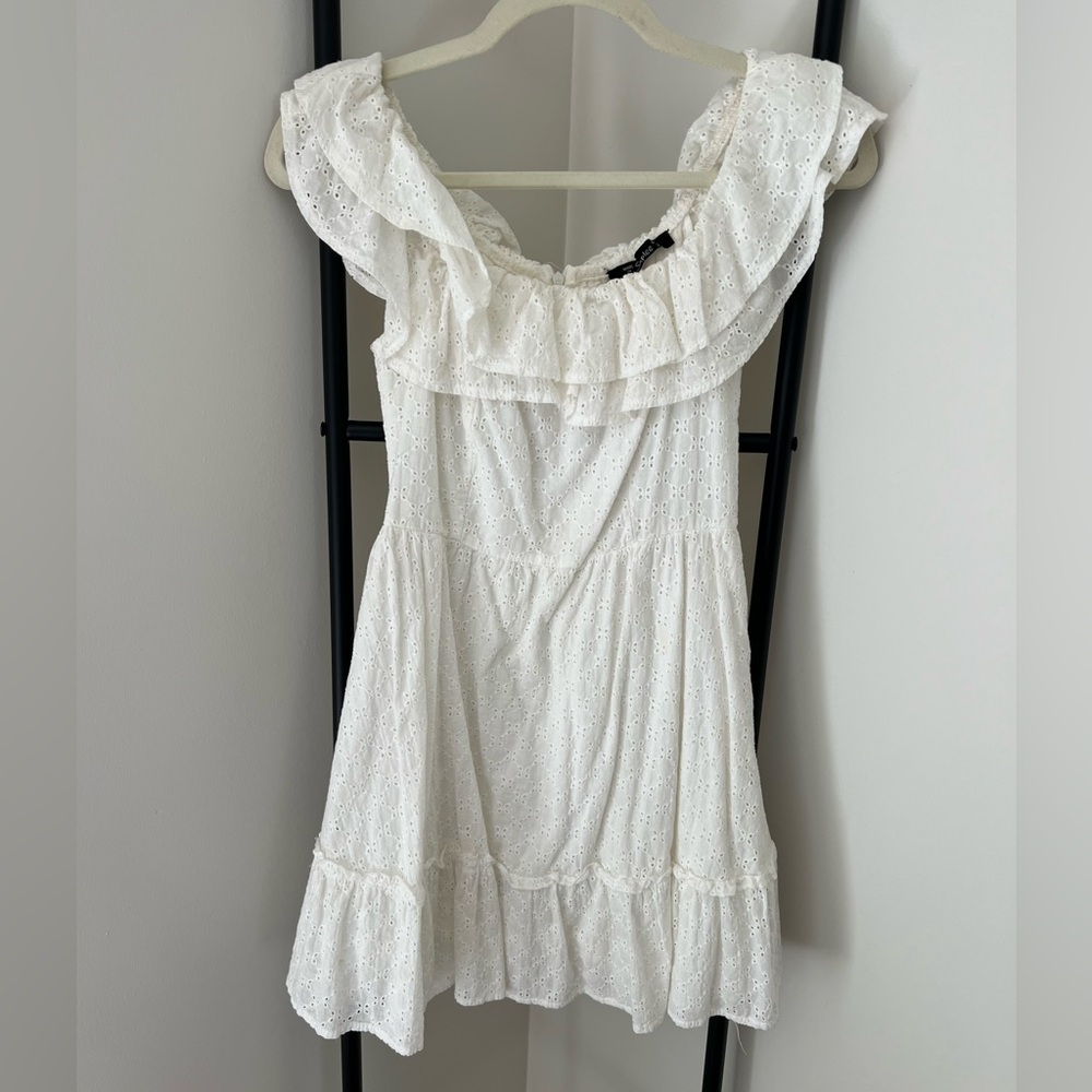 White ruffle dress